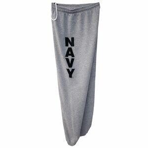 Navy Pride Gray Sweatpants Size Medium Athletic Lounge